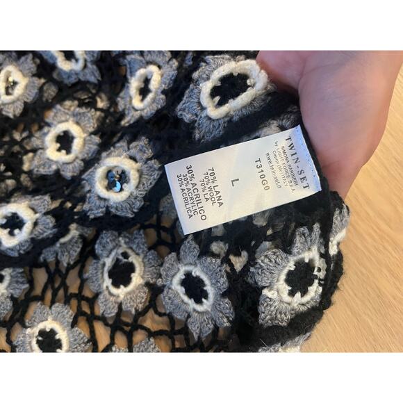 Twinset macrame coverup dress size large - Picture 6 of 6